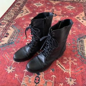 Steve Madden Troopa Comabt Boots - Black